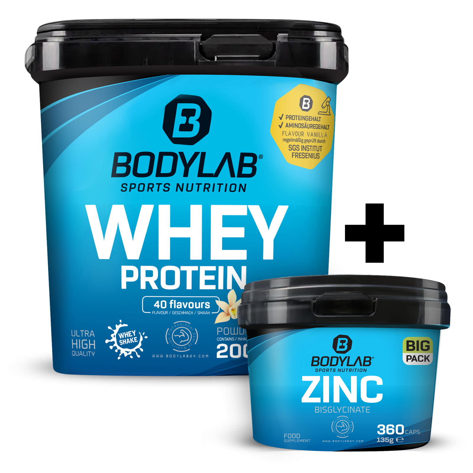 Whey + BIG PACK Zinc Bisglycinat (360 Kapseln)