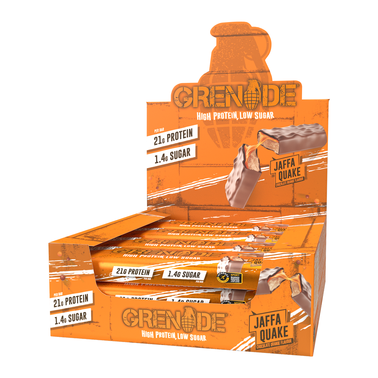 Grenade Protein Bar - 12x60g - Jaffa Quake