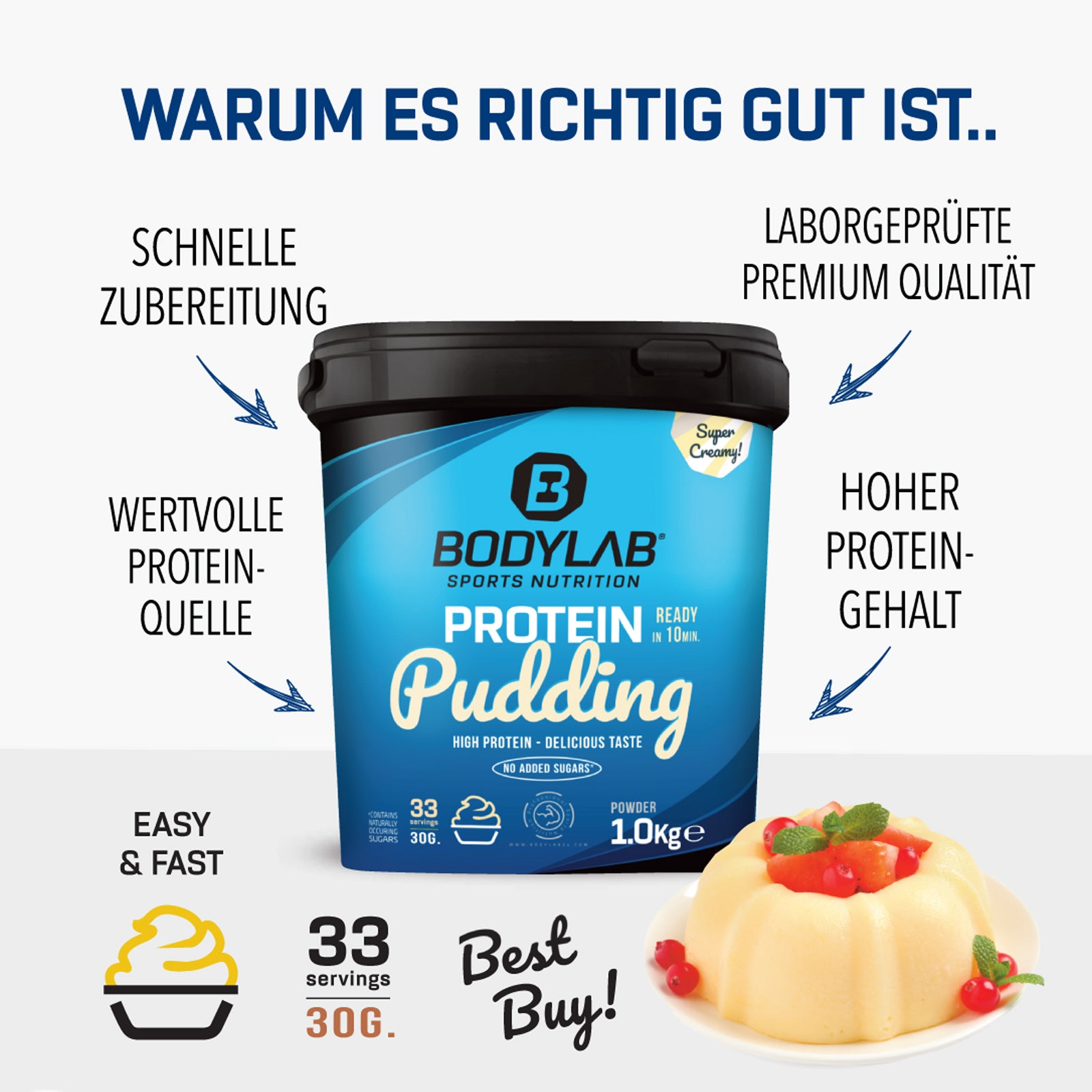 2 x Protein Pudding (1000g)