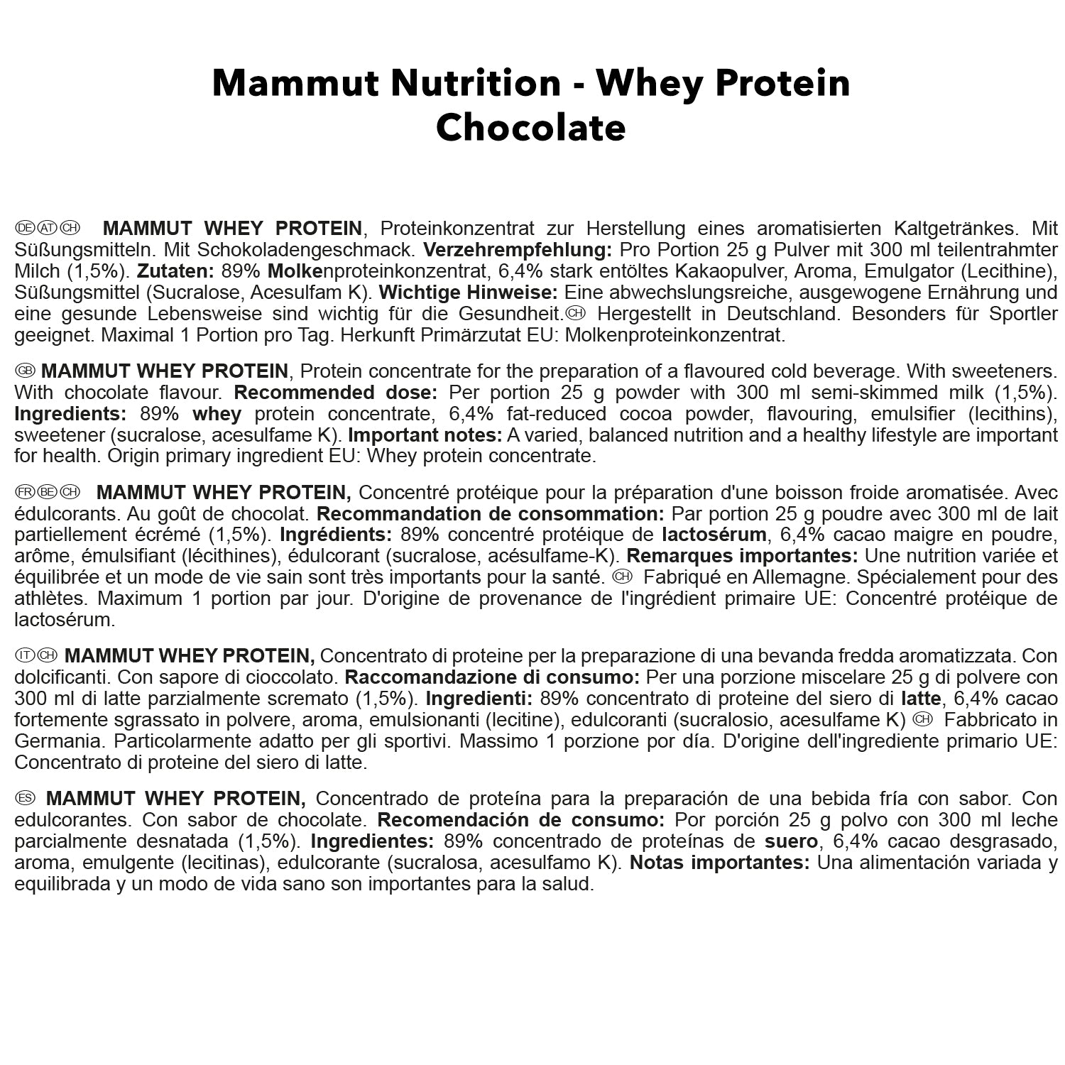 Mammut Whey Protein (3000g)