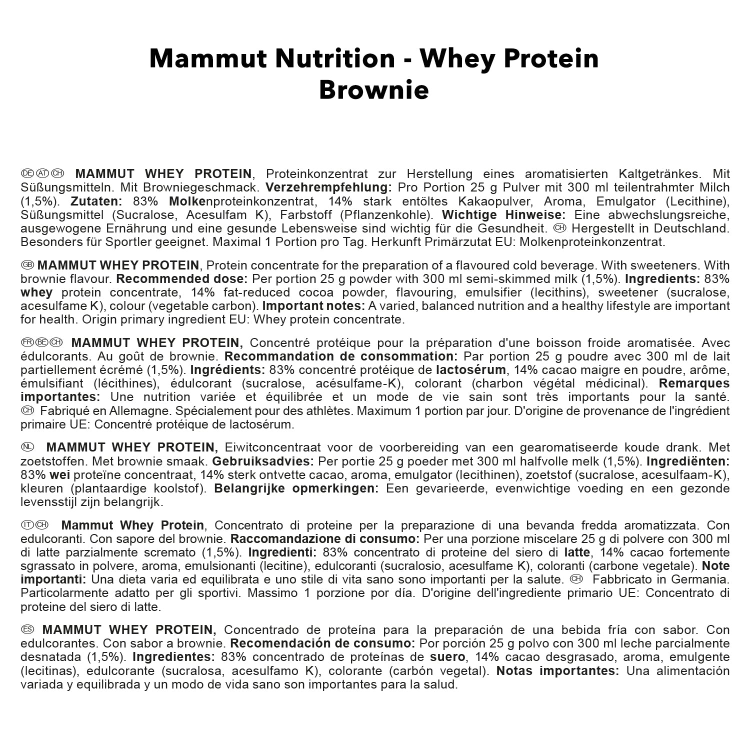 Mammut Whey Protein (3000g)