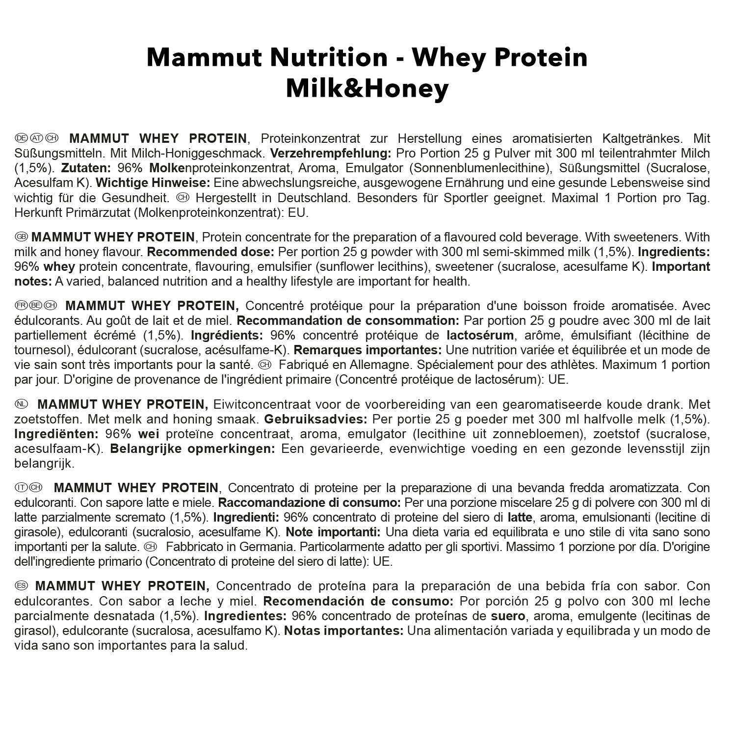 Mammut Whey Protein (3000g)