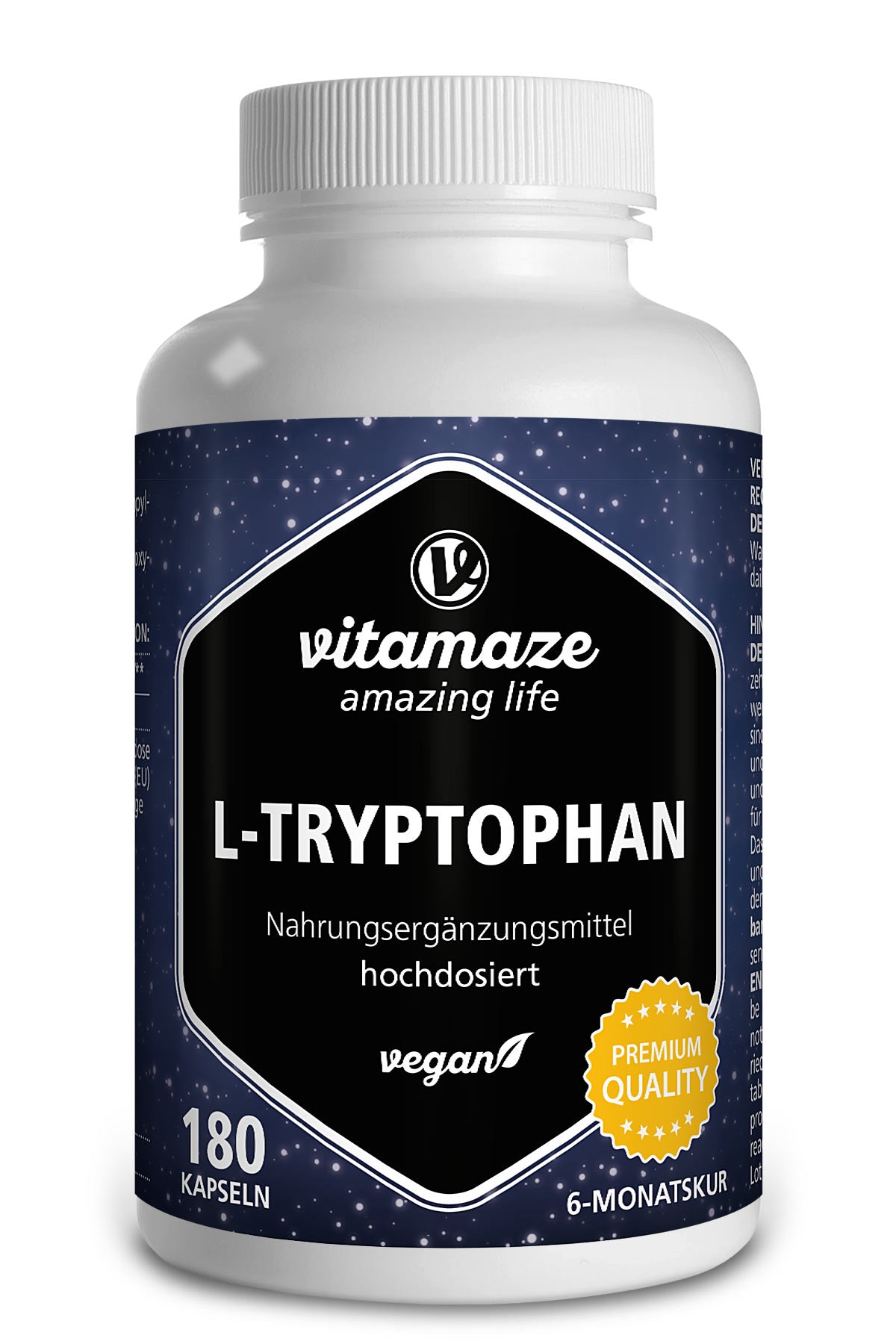 L-Tryptophan 500 mg hochdosiert (180 Kapseln)