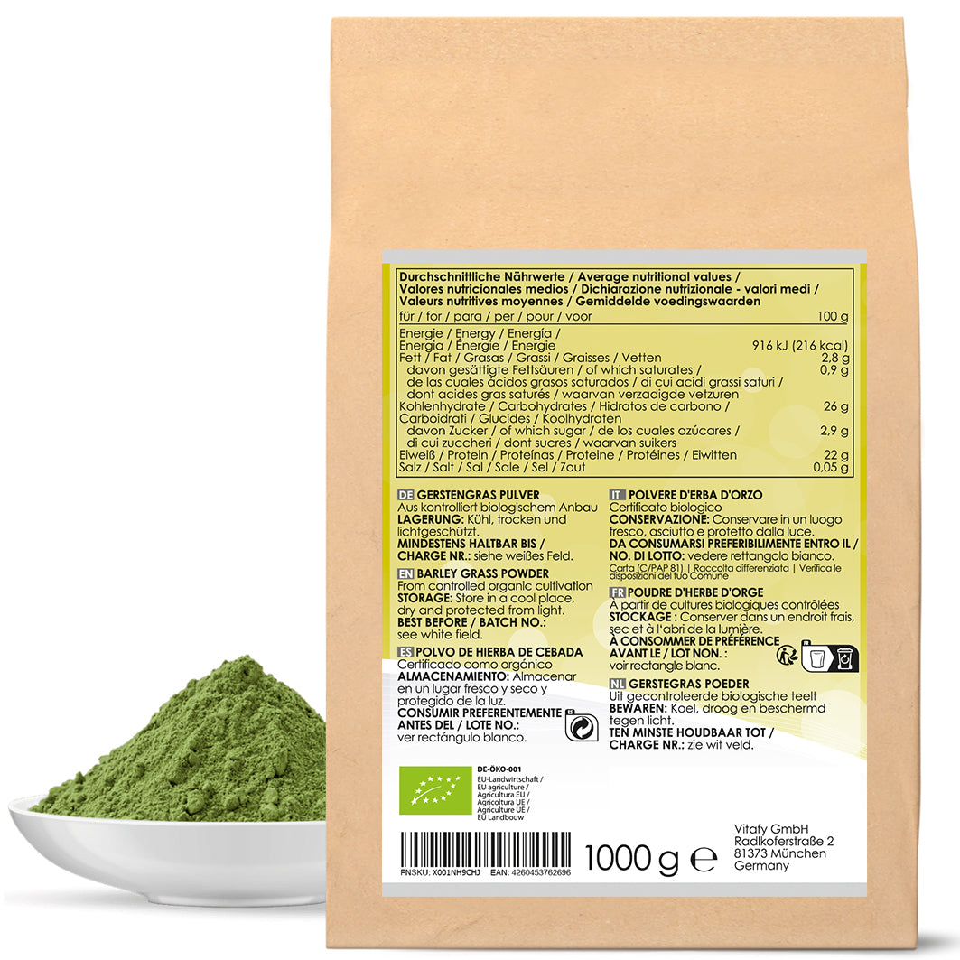 LINEAVI Gerstengraspulver bio (1000g)