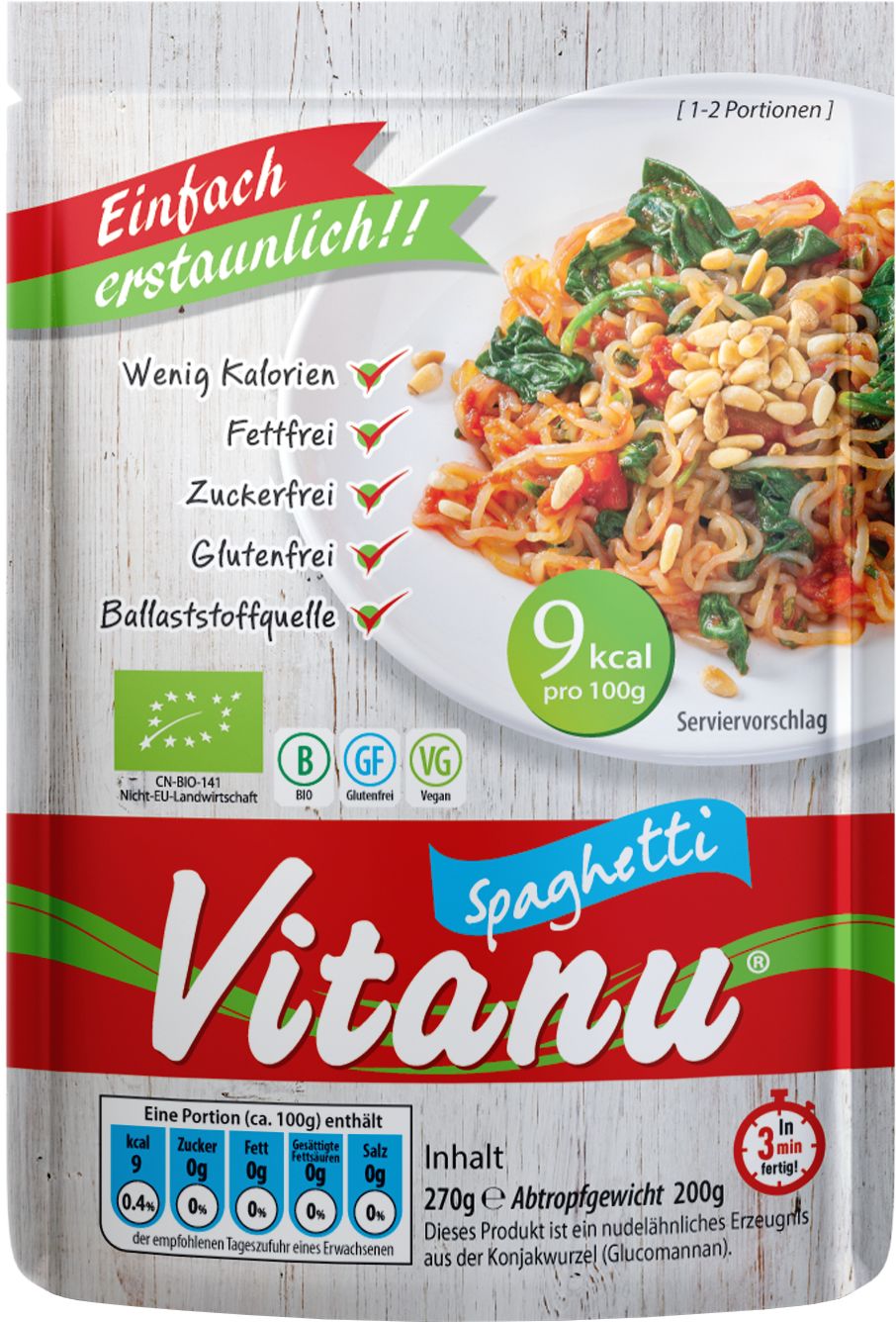 Bio Konjak Spaghetti (270g)