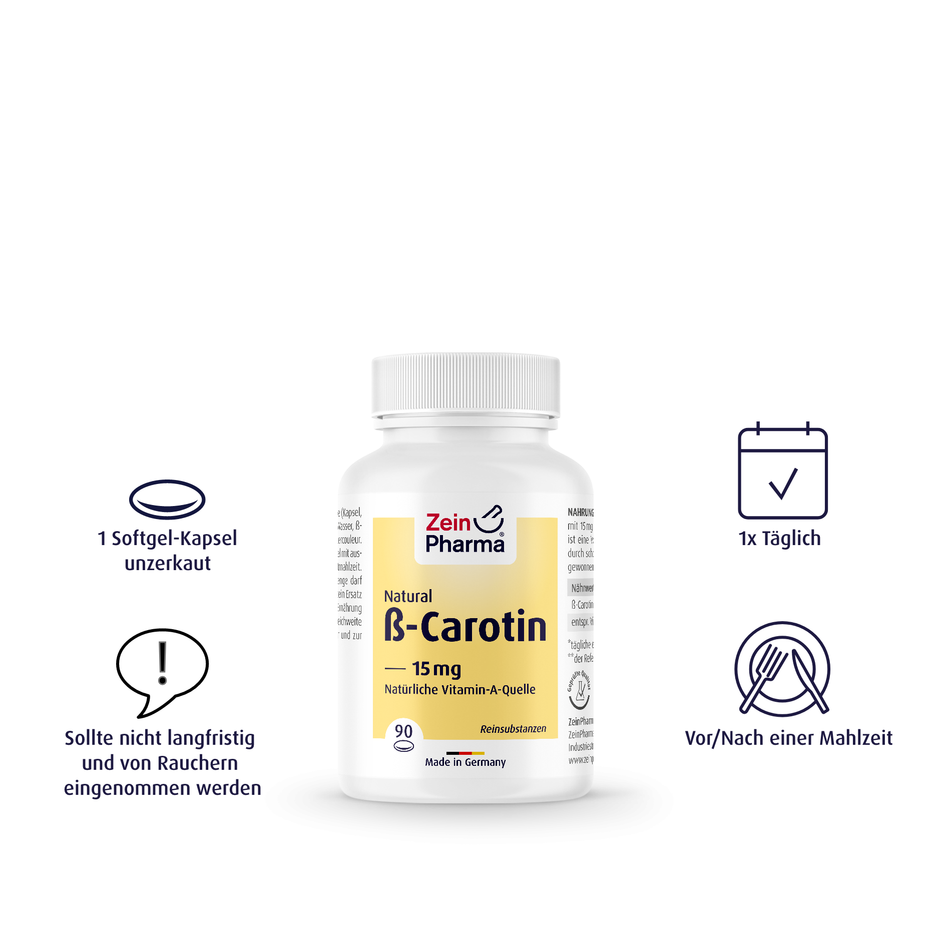 Beta Carotin Natural 15 mg (90 Kapseln)