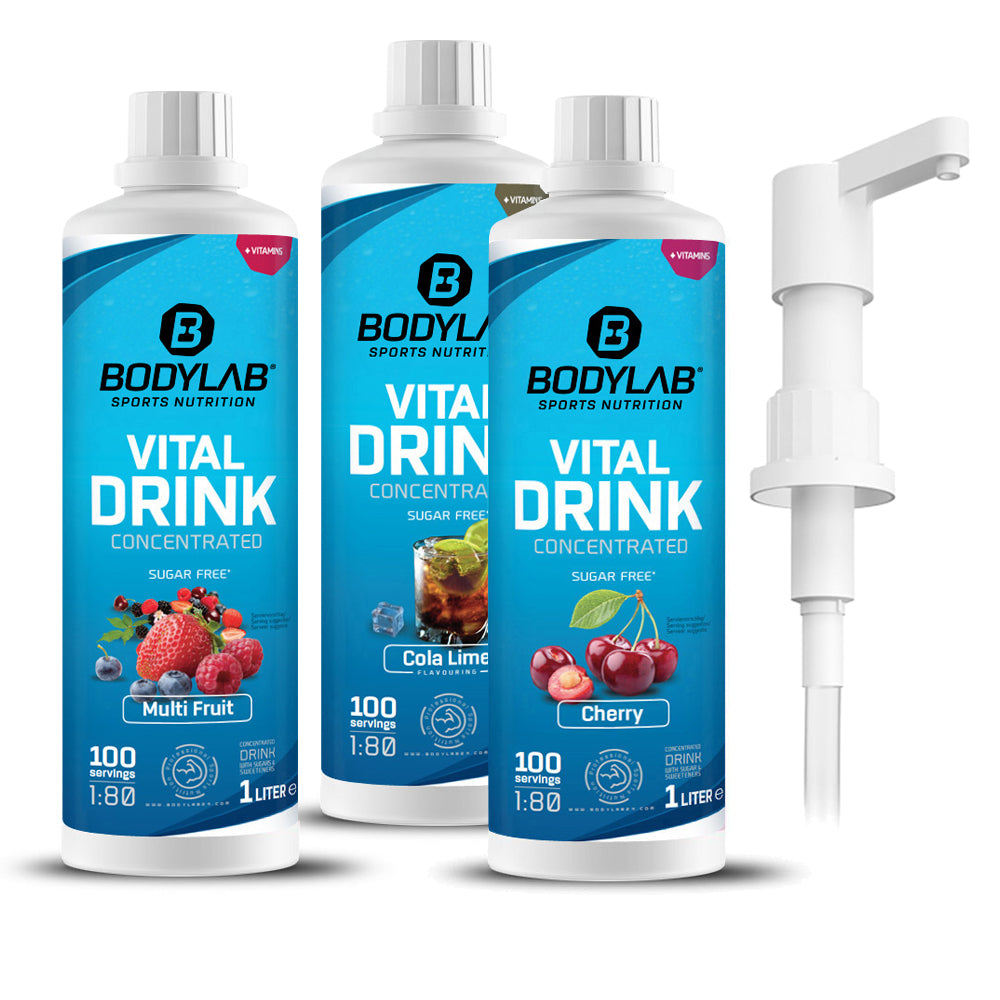 3 x Vital Zero Drink (je 1000ml) + Dosierpumpe