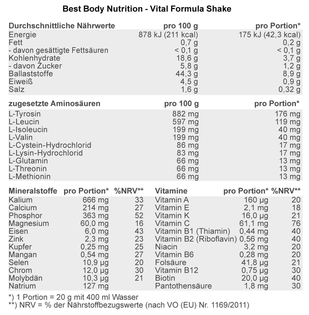 Vital Formula Shake (500g)