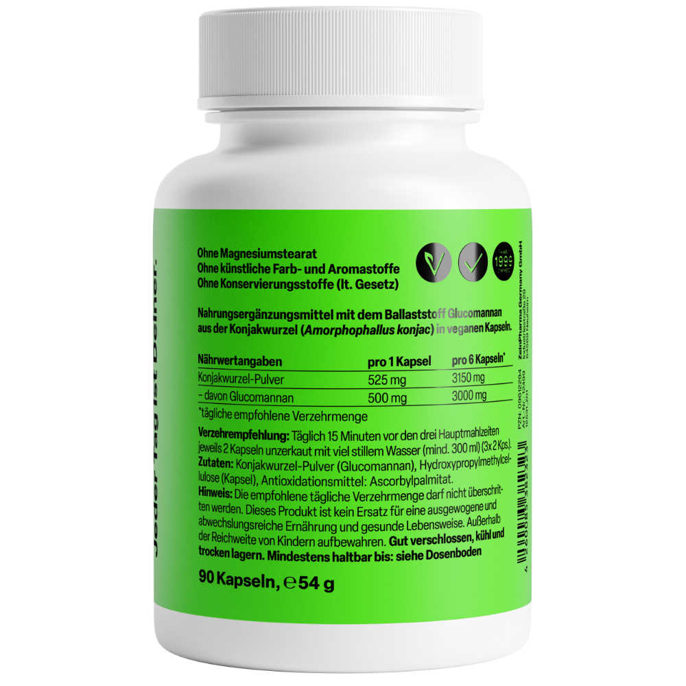 Glucomannan 500mg (90 Kapseln)