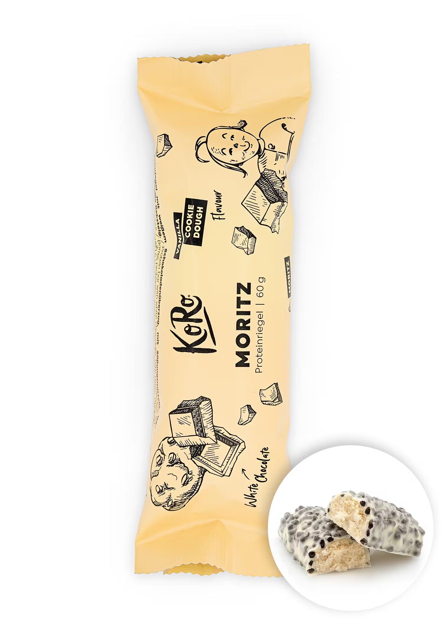 KoRo Moritz Protein Bar Vanille-Keksteig (60g)