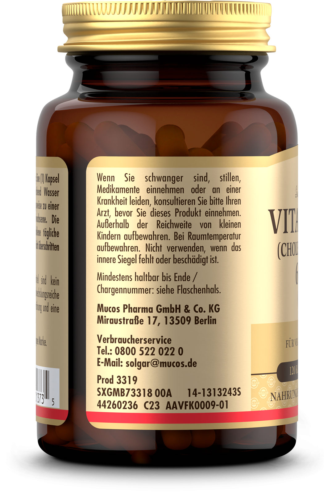 Vitamin D3 600 IU (120 Kapseln)